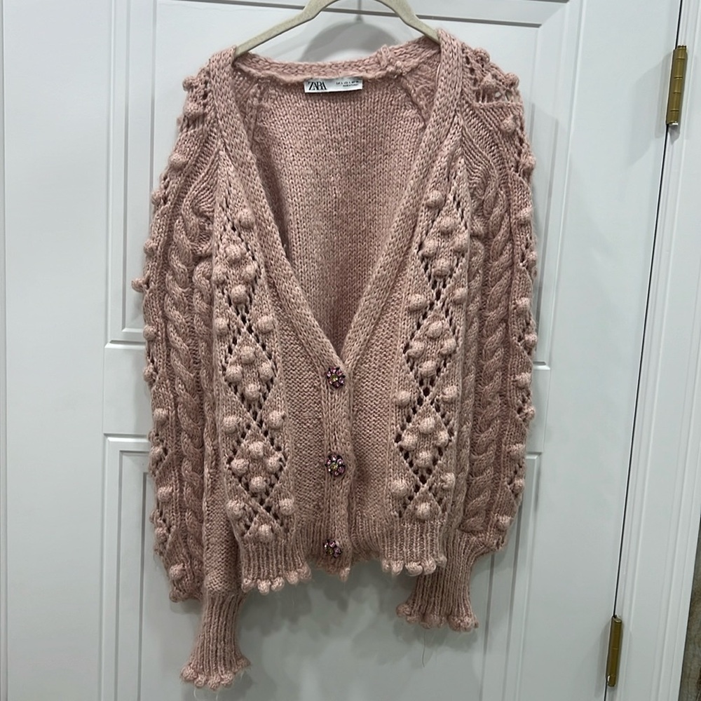 COPY - Zara jeweled button cardigan
